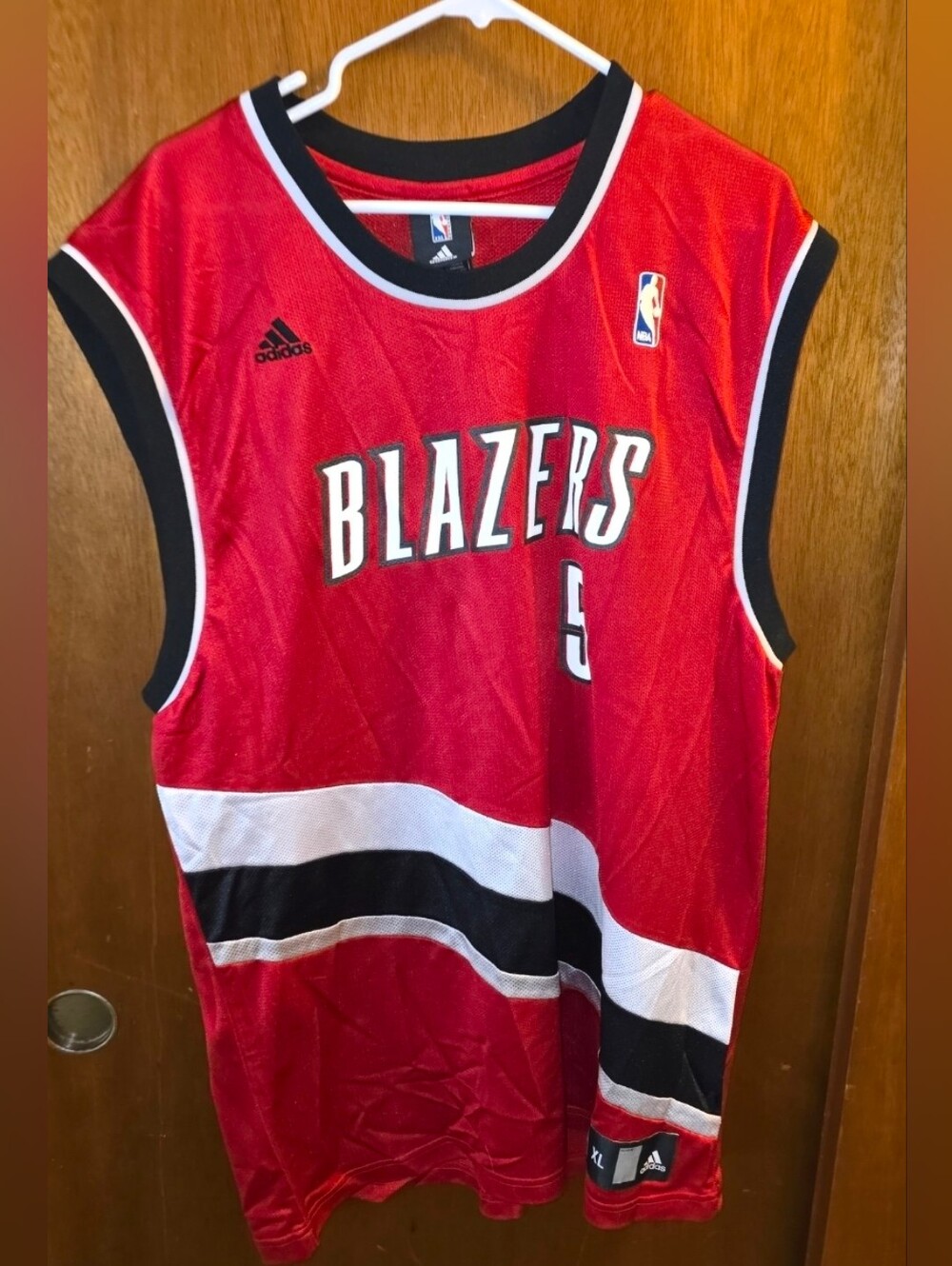 Adidas NBA Portland Trail Blazers Rudy Fernandez #5 Jersey Red Men’s XL